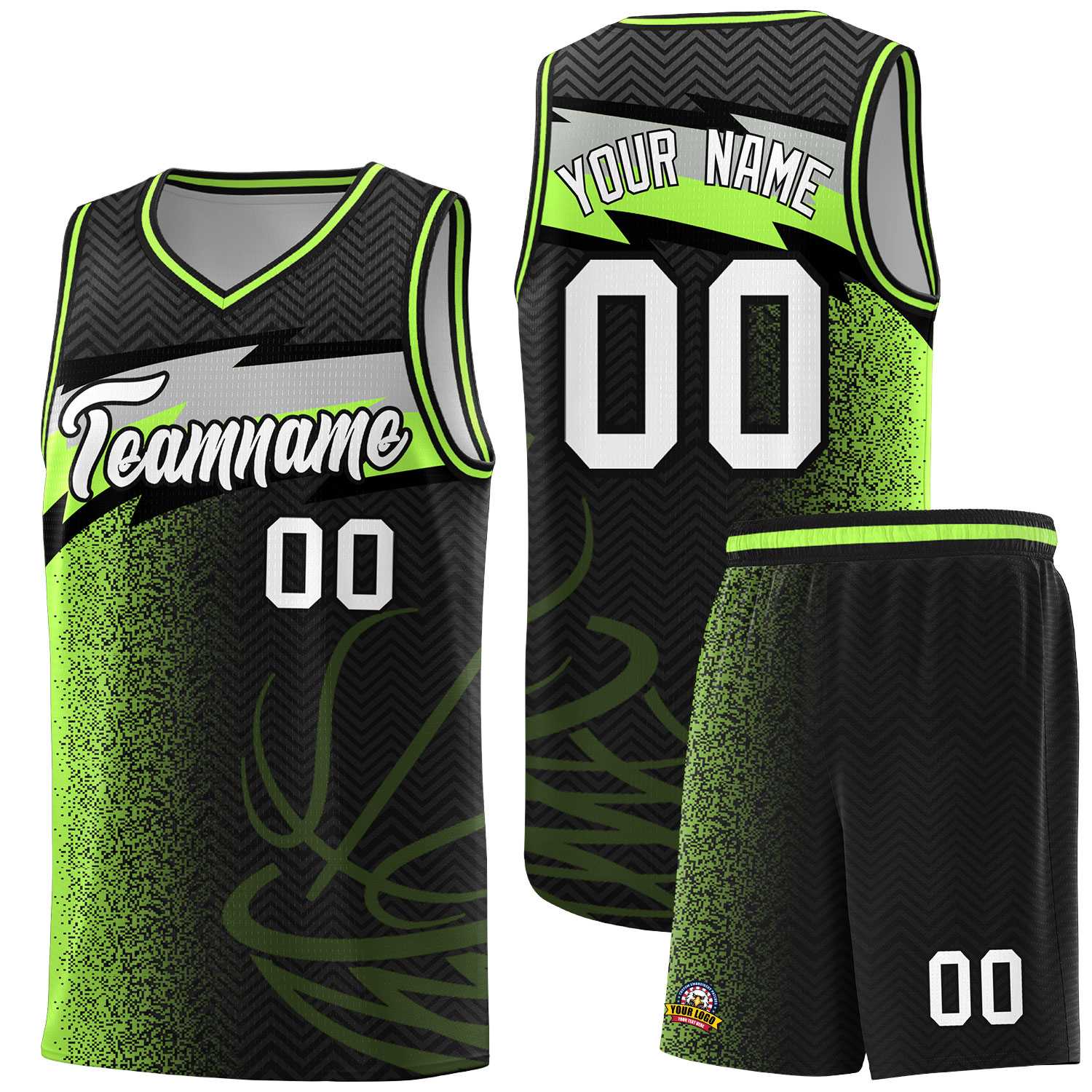 Custom Black Dot Scatter Graffiti Pattern Sports Uniform Basketball Jersey