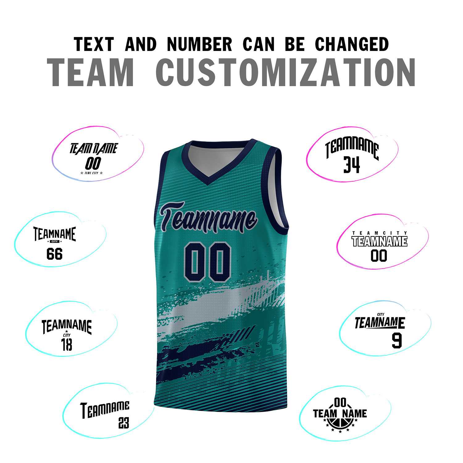 Custom Aqua Gray and Navy Graffiti Pattern Sports Uniform Basketball Jersey