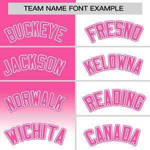 Custom White Pink Personalized Half Gradient Design Authentic Baseball Jersey