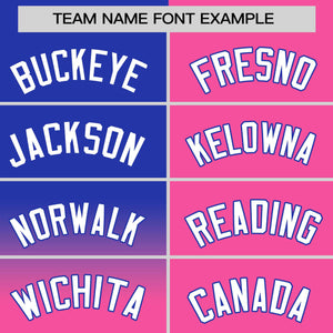 Custom Pink Royal Personalized Half Gradient Design Authentic Baseball Jersey