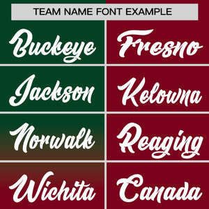 Custom Crimson Green Personalized Half Gradient Design Authentic Baseball Jersey