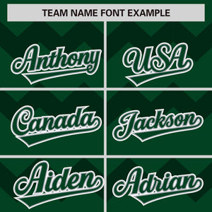 Custom Green Gray-White Personalized Ripple Design Authentic Baseball Jersey