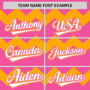 Custom Pink-Yellow White Personalized Ripple Design Authentic Baseball Jersey