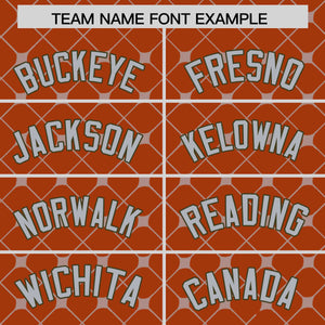 Custom Texas Orange-Gray Plaid Design Authentic Baseball Jersey