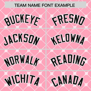 Custom Light Pink-White Plaid Design Authentic Baseball Jersey