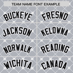 Custom Gray-White Plaid Design Authentic Baseball Jersey