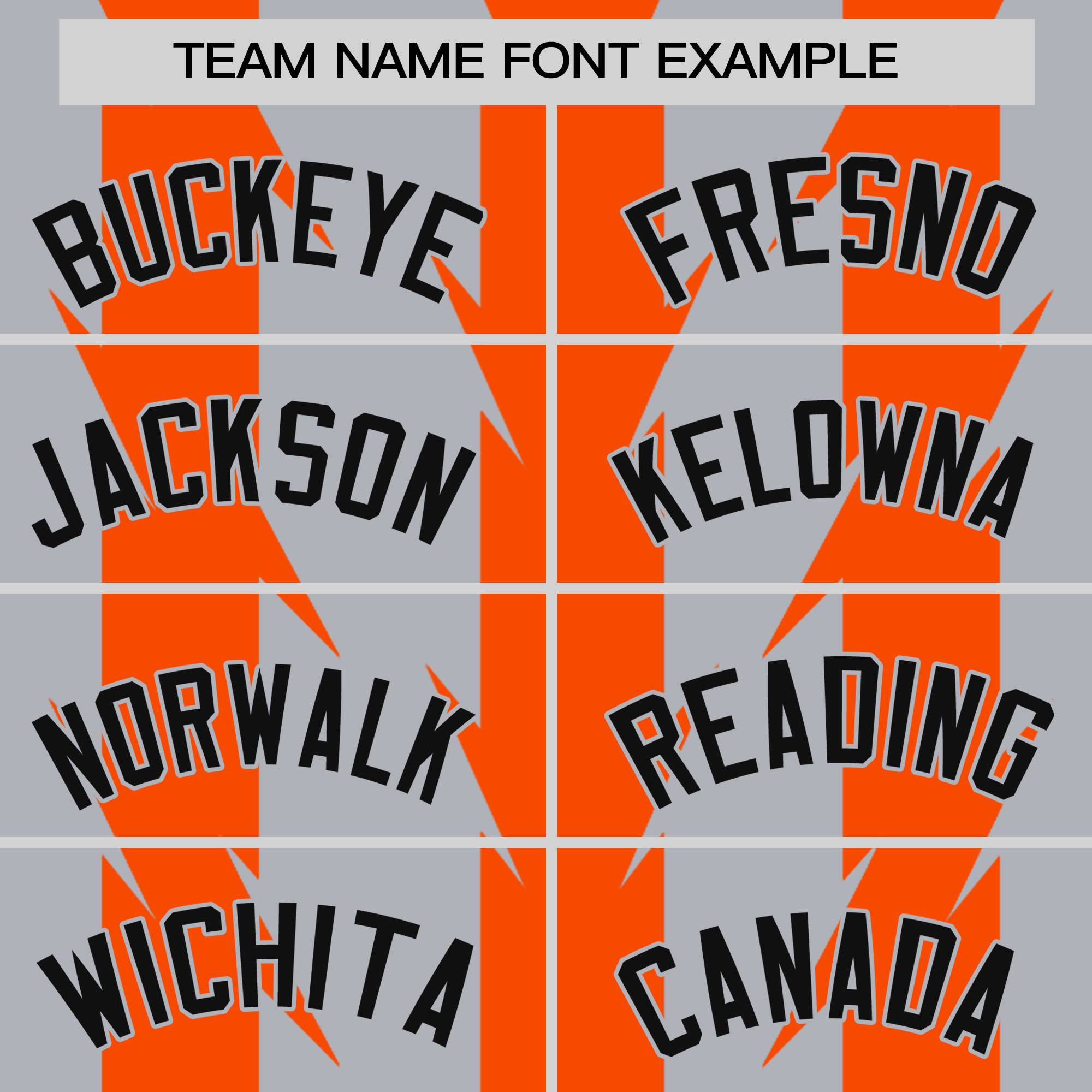 Custom Gray Orange Raglan Sleeves Blade Pattern Authentic Baseball Jersey