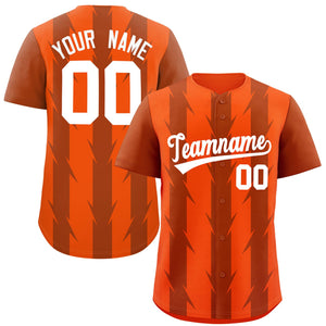 Custom Orange Texas Orange Raglan Sleeves Blade Pattern Authentic Baseball Jersey