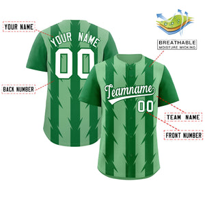 Custom Green Kelly Green Raglan Sleeves Blade Pattern Authentic Baseball Jersey