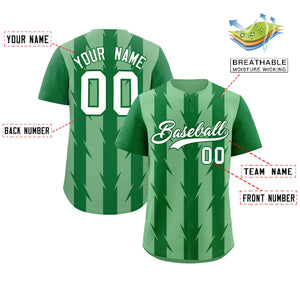 Custom Green Kelly Green Raglan Sleeves Blade Pattern Authentic Baseball Jersey