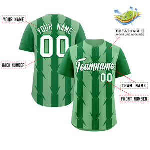 Custom Green Kelly Green Raglan Sleeves Blade Pattern Authentic Baseball Jersey