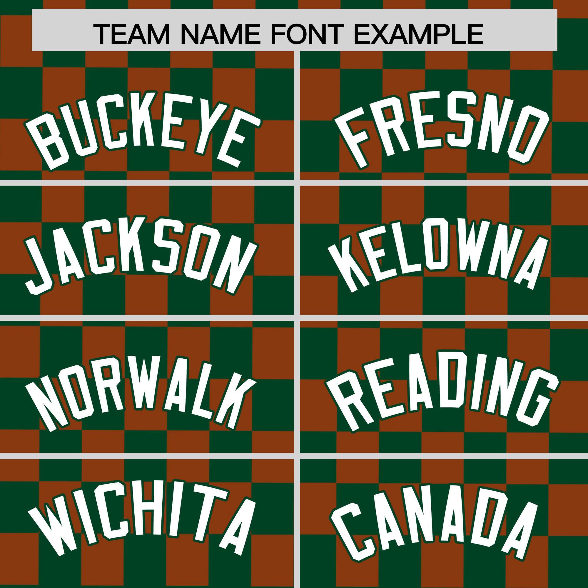 Custom Green Texas Orange Personalized Plaid Fashion Design Authentic Baseball Jersey