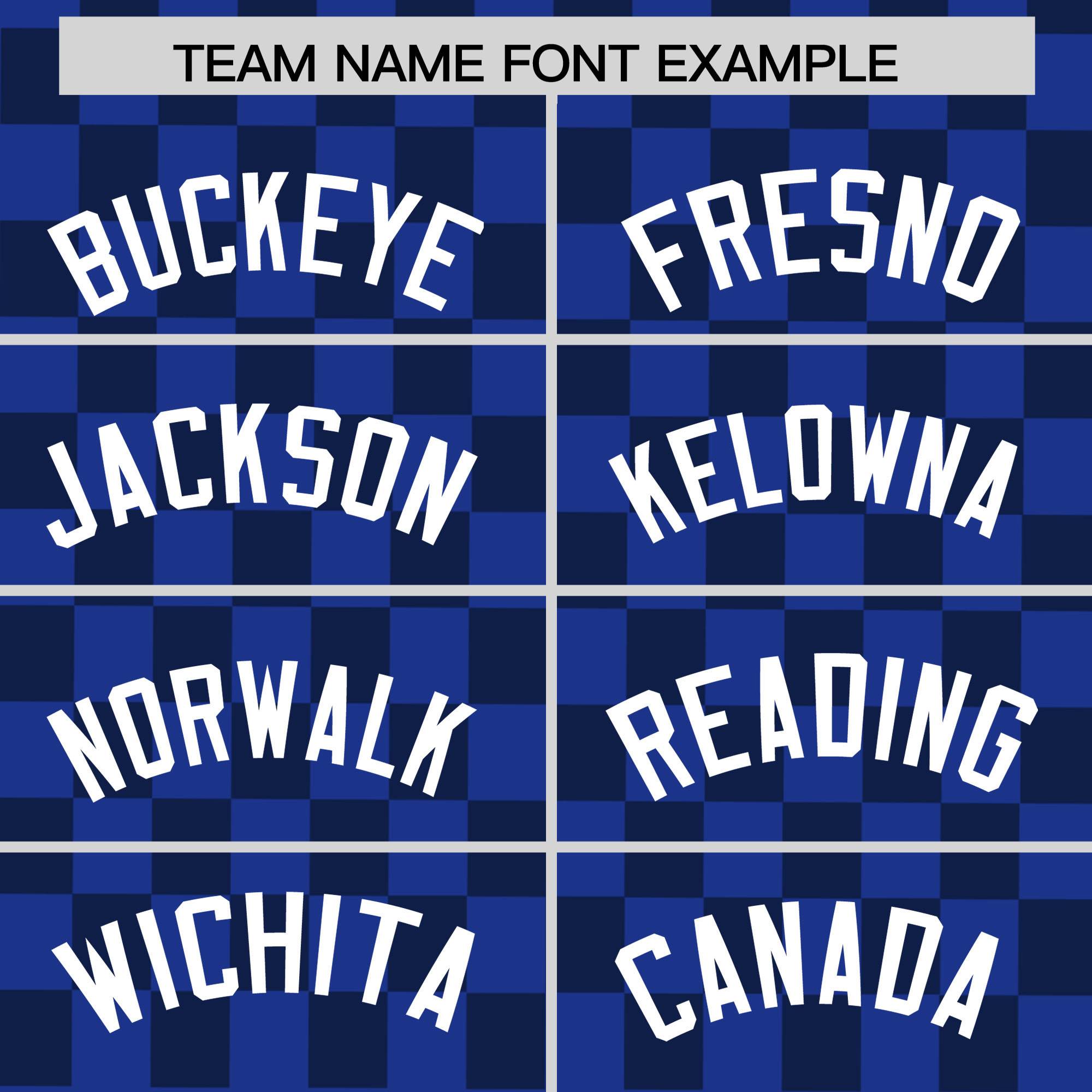 Custom Royal Navy Personalized Plaid Fashion Design Authentic Baseball Jersey