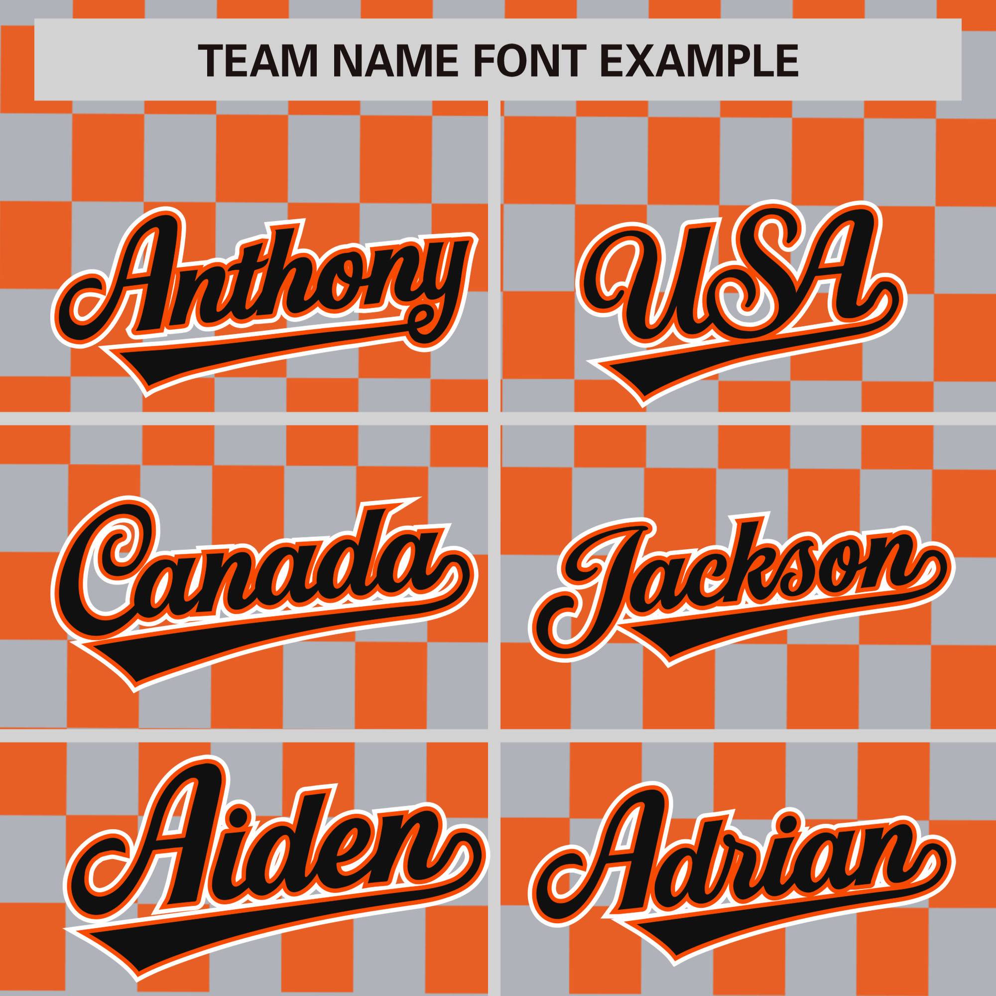 Custom Gray Orange Personalized Plaid Fashion Design Authentic Baseball Jersey