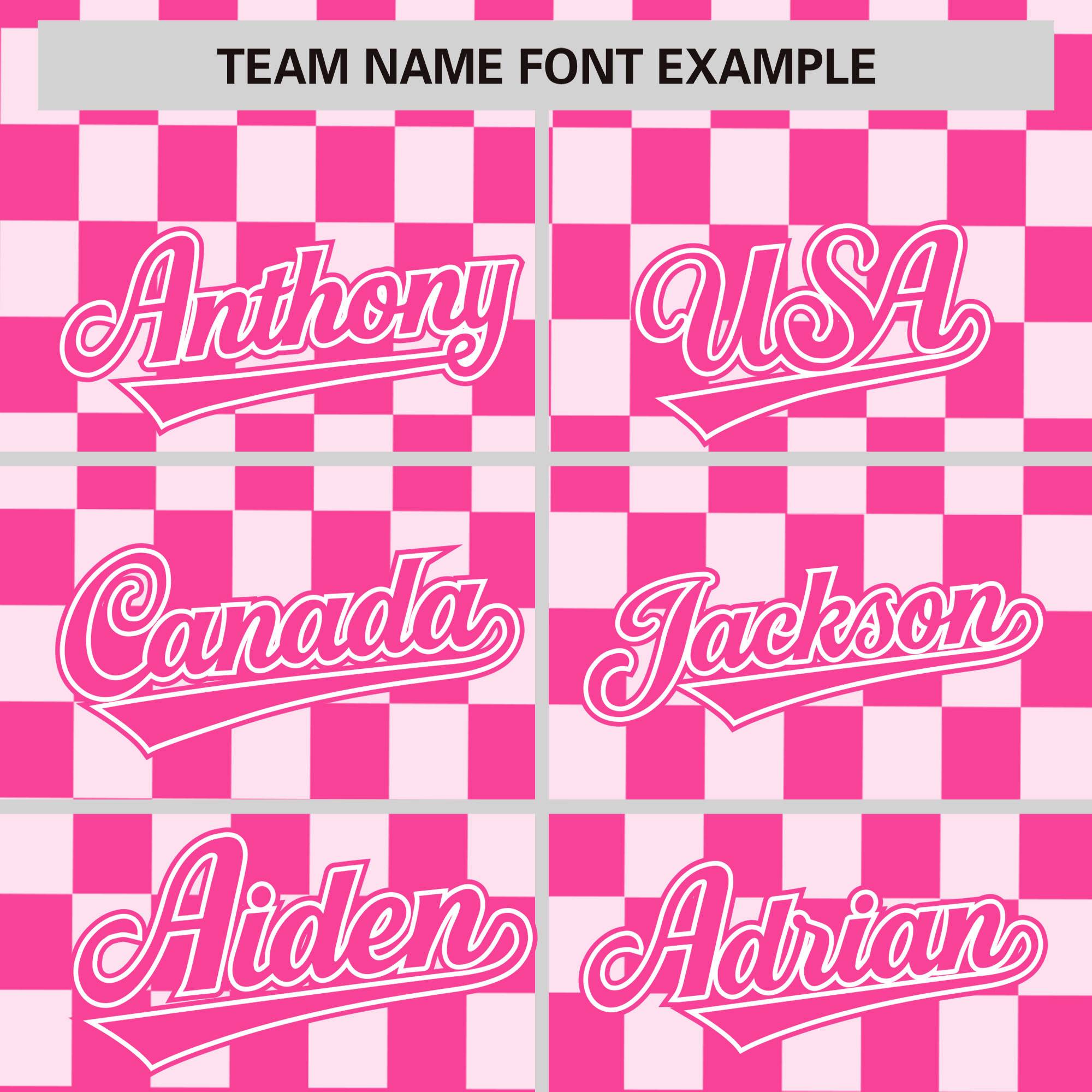 Custom Pink White Personalized Plaid Fashion Design Authentic Baseball Jersey