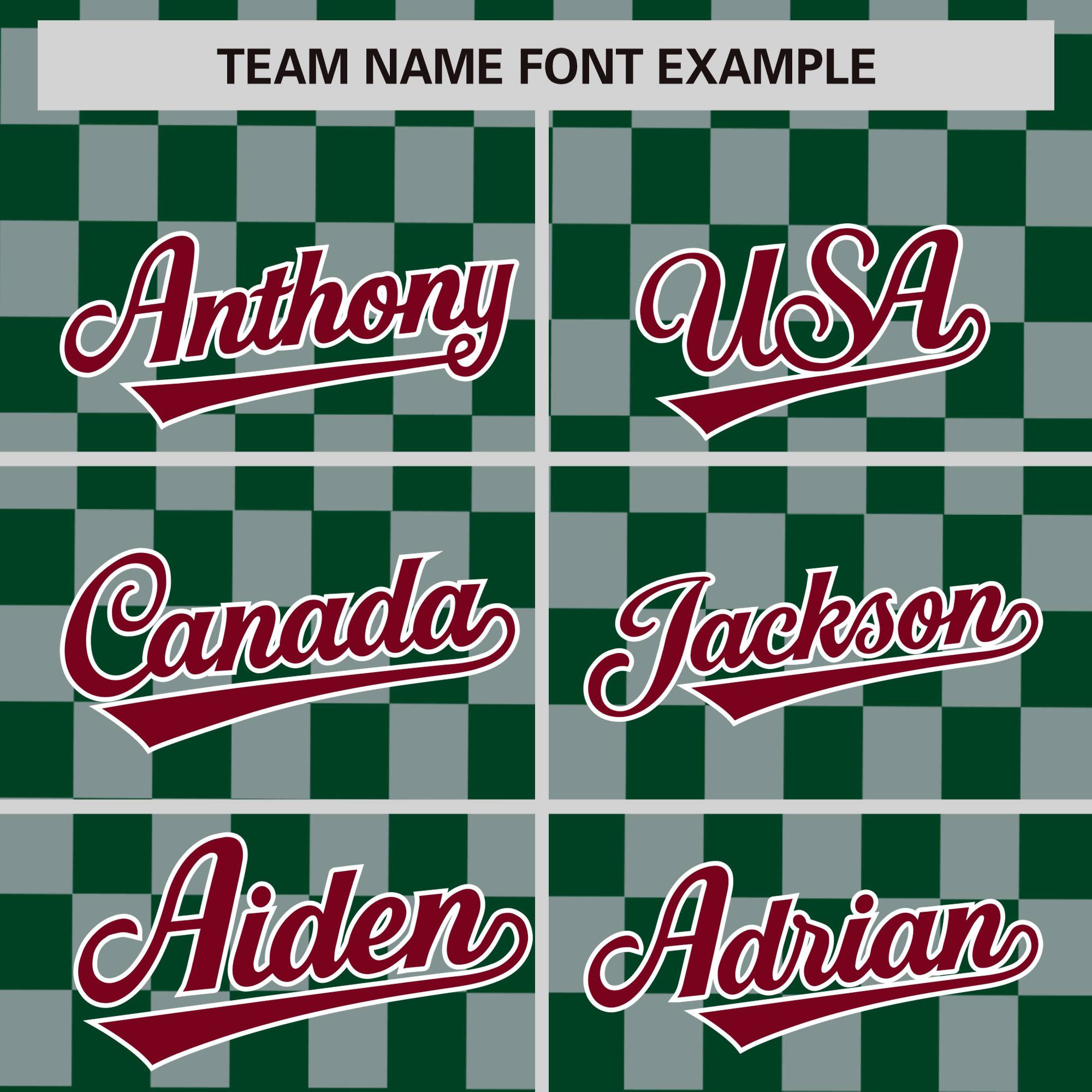 Custom Green Gray Personalized Plaid Fashion Design Authentic Baseball Jersey