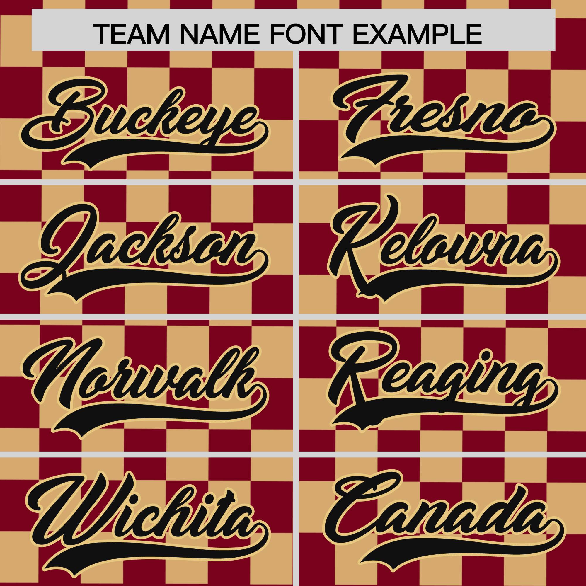 Custom Crimson Khaki Personalized Plaid Fashion Design Authentic Baseball Jersey