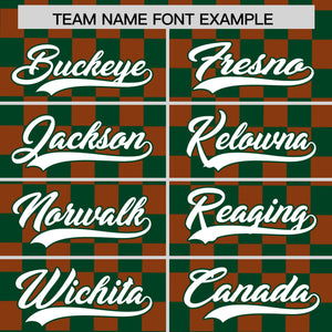 Custom Green Texas Orange Personalized Plaid Fashion Design Authentic Baseball Jersey