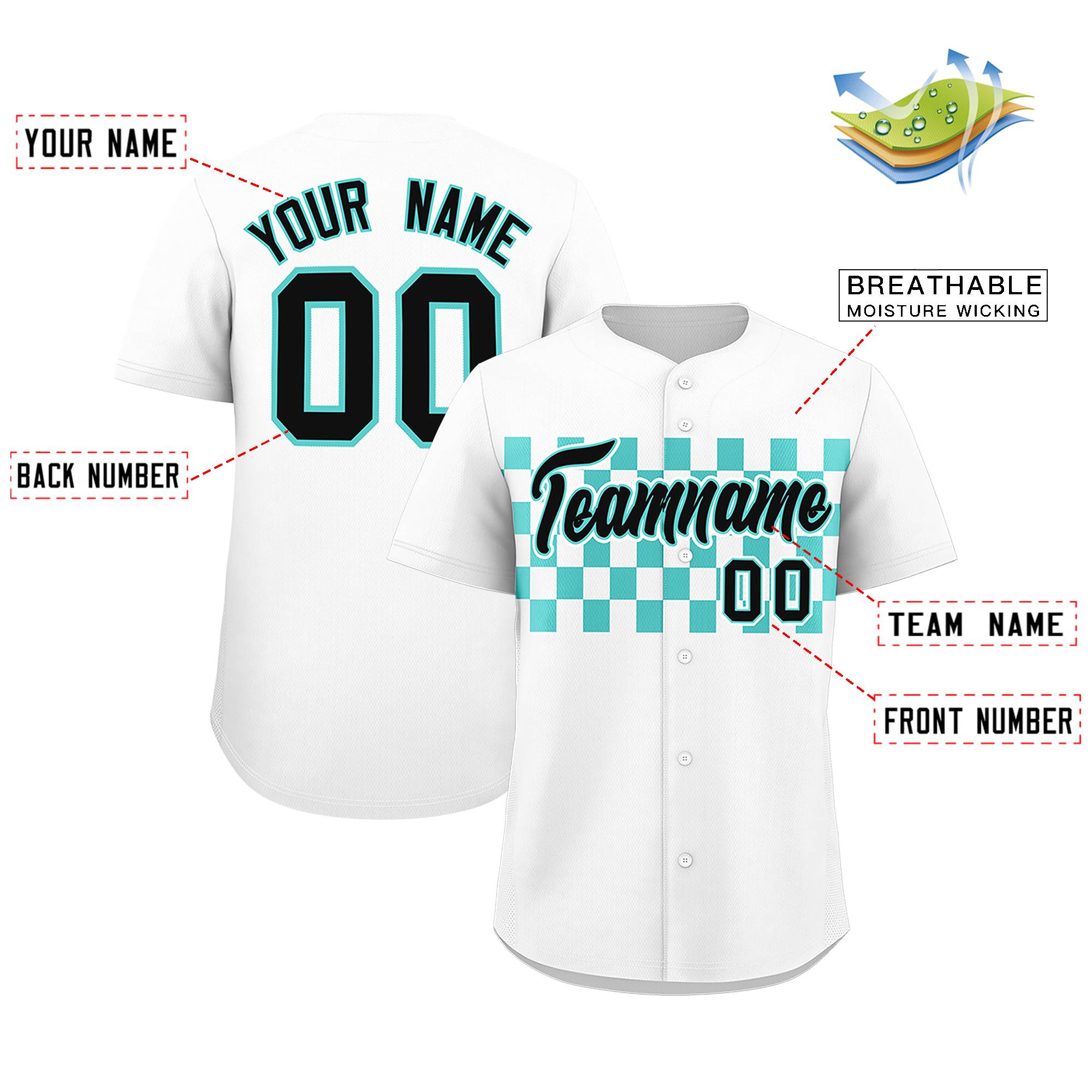 Custom White Bright Green Personalized Plaid Fashion Design Authentic Baseball Jersey