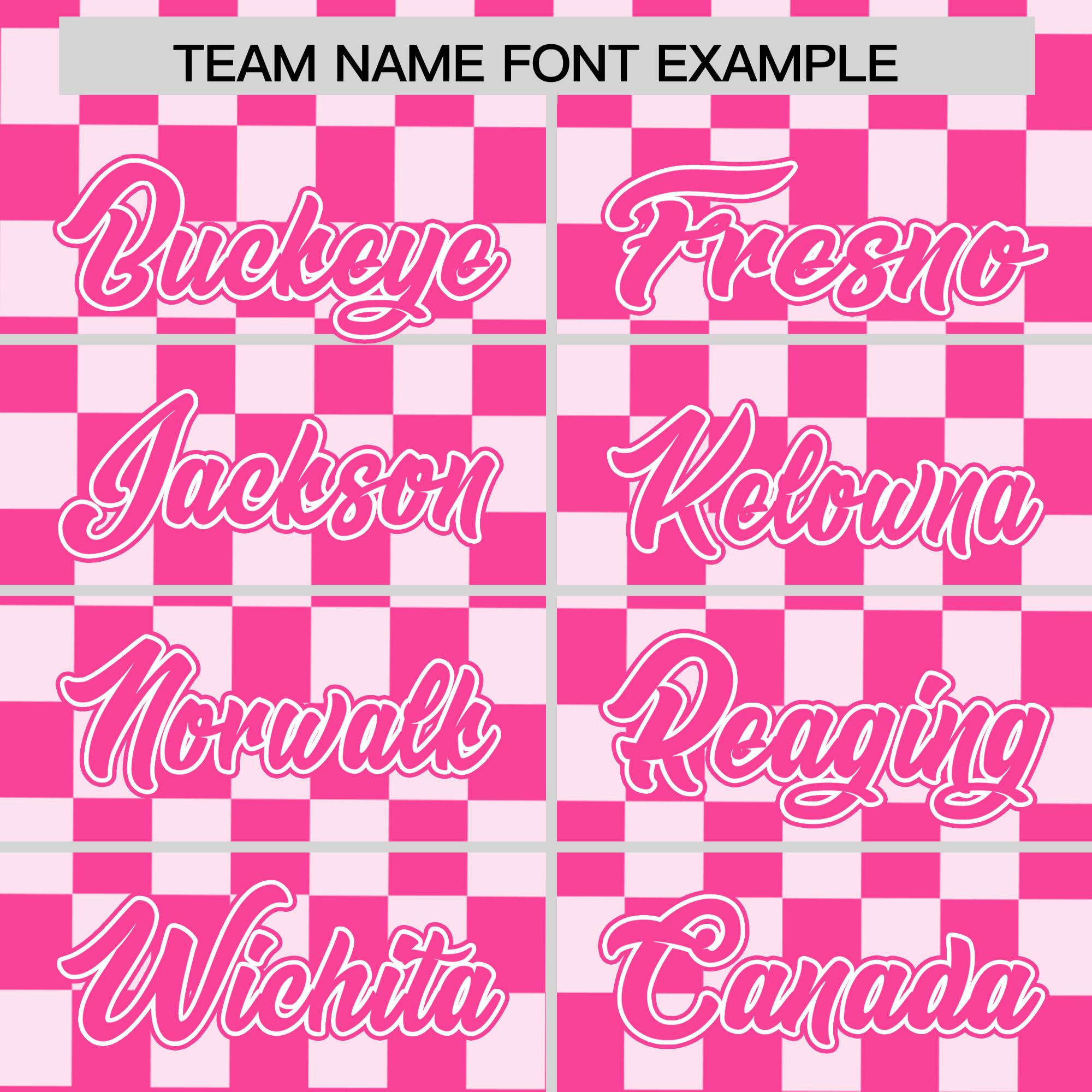 Custom Pink White Personalized Plaid Fashion Design Authentic Baseball Jersey