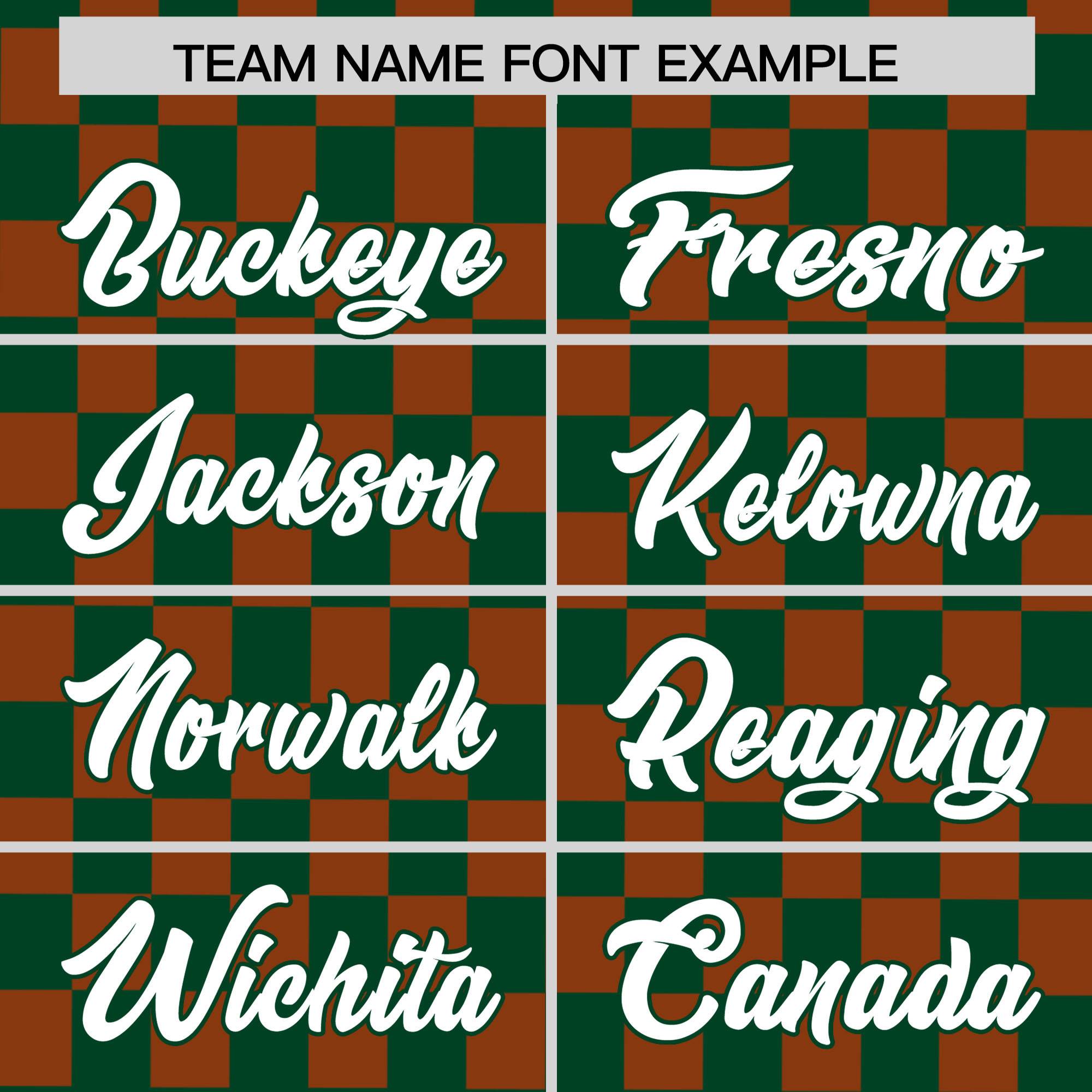 Custom Green Texas Orange Personalized Plaid Fashion Design Authentic Baseball Jersey