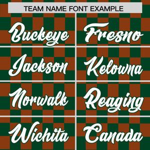 Custom Green Texas Orange Personalized Plaid Fashion Design Authentic Baseball Jersey