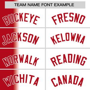 Custom White Red Pinstripe Personalized Gradient Authentic Baseball Jersey