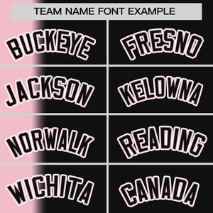 Custom Black Light Pink Pinstripe Personalized Gradient Authentic Baseball Jersey