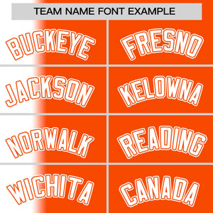 Custom Orange White Pinstripe Personalized Gradient Authentic Baseball Jersey