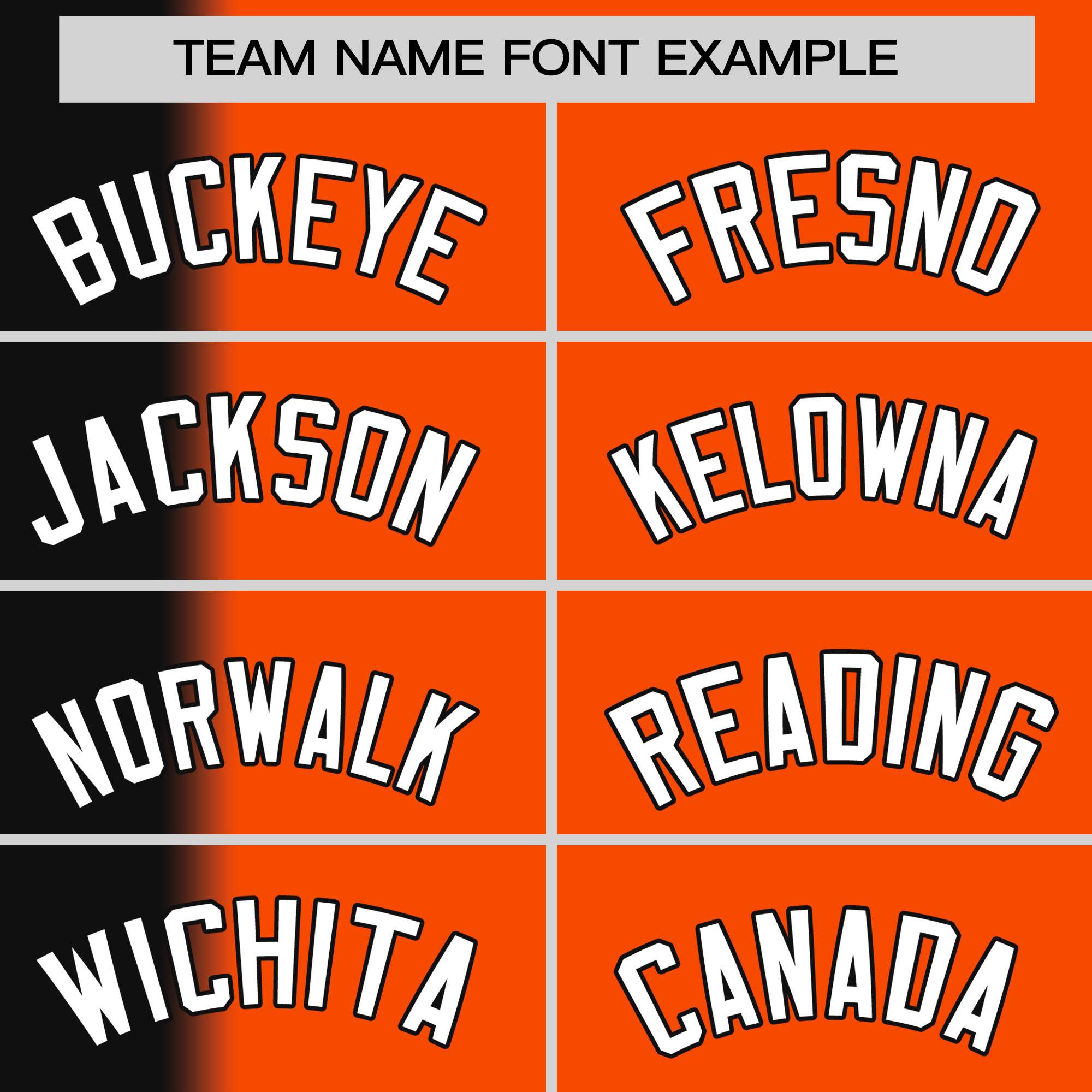 Custom Orange Black Pinstripe Personalized Gradient Authentic Baseball Jersey