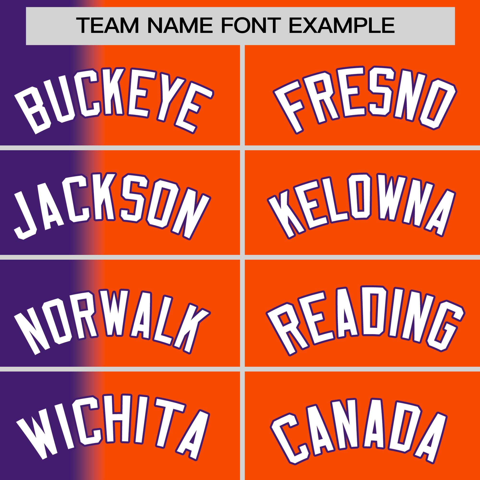 Custom Orange Purple Pinstripe Personalized Gradient Authentic Baseball Jersey