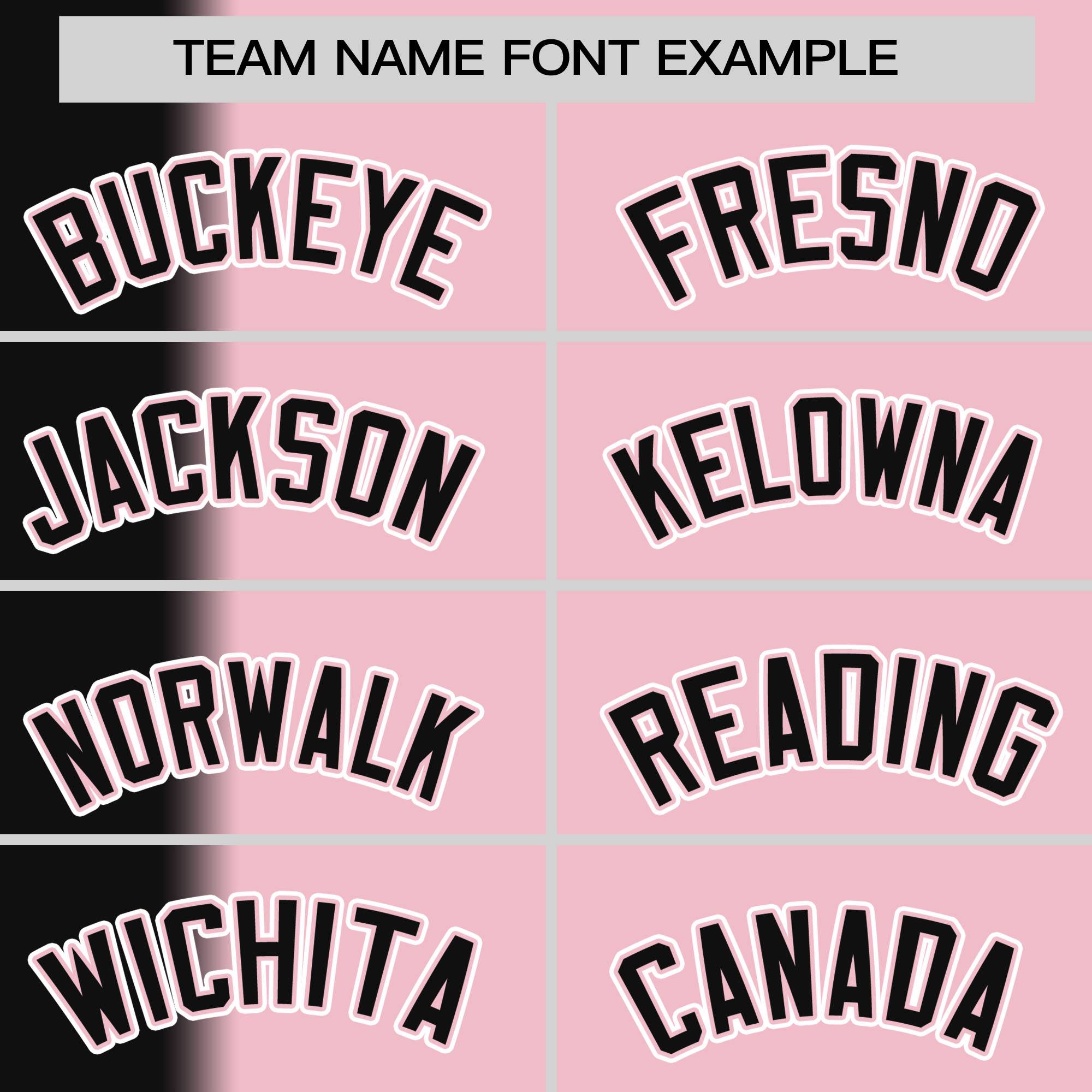 Custom Light Pink Black Pinstripe Personalized Gradient Authentic Baseball Jersey