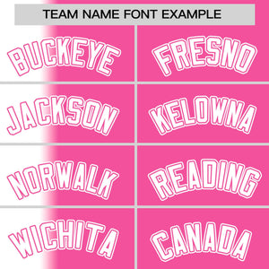 Custom Pink White Pinstripe Personalized Gradient Authentic Baseball Jersey