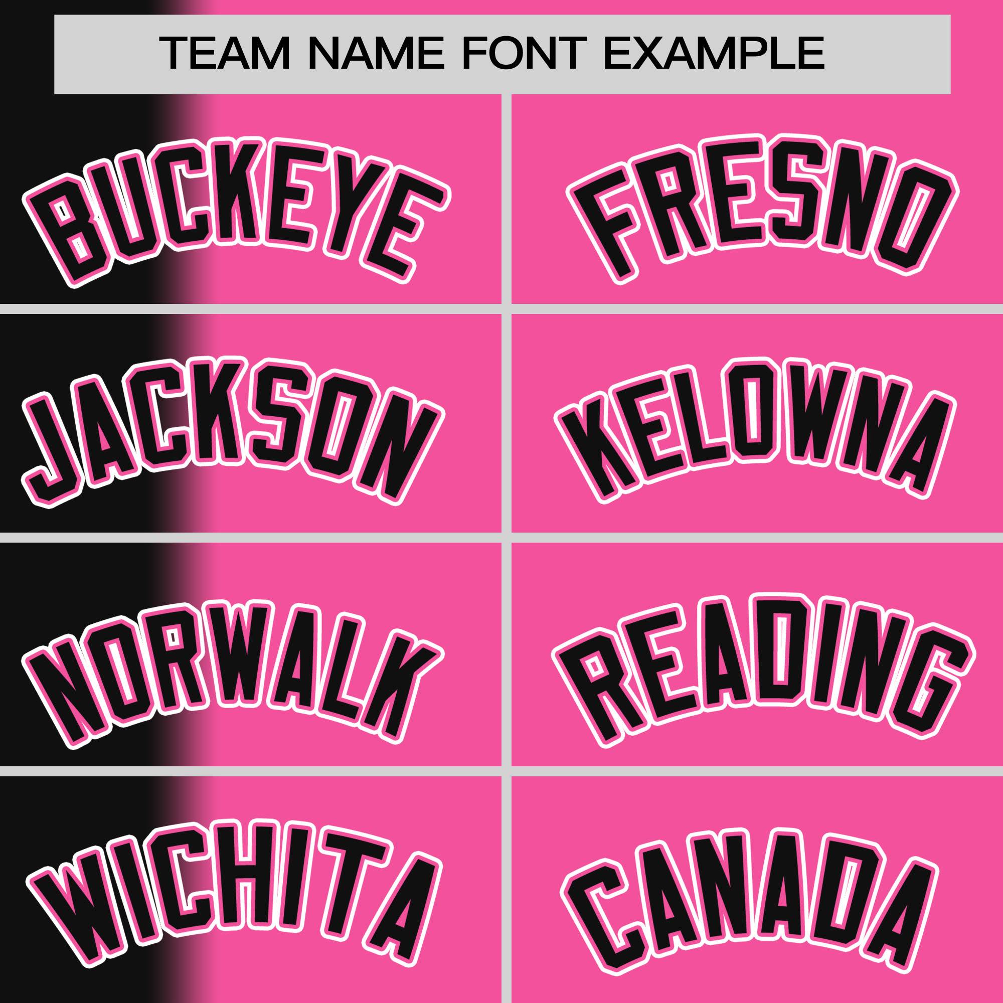 Custom Pink Black Pinstripe Personalized Gradient Authentic Baseball Jersey