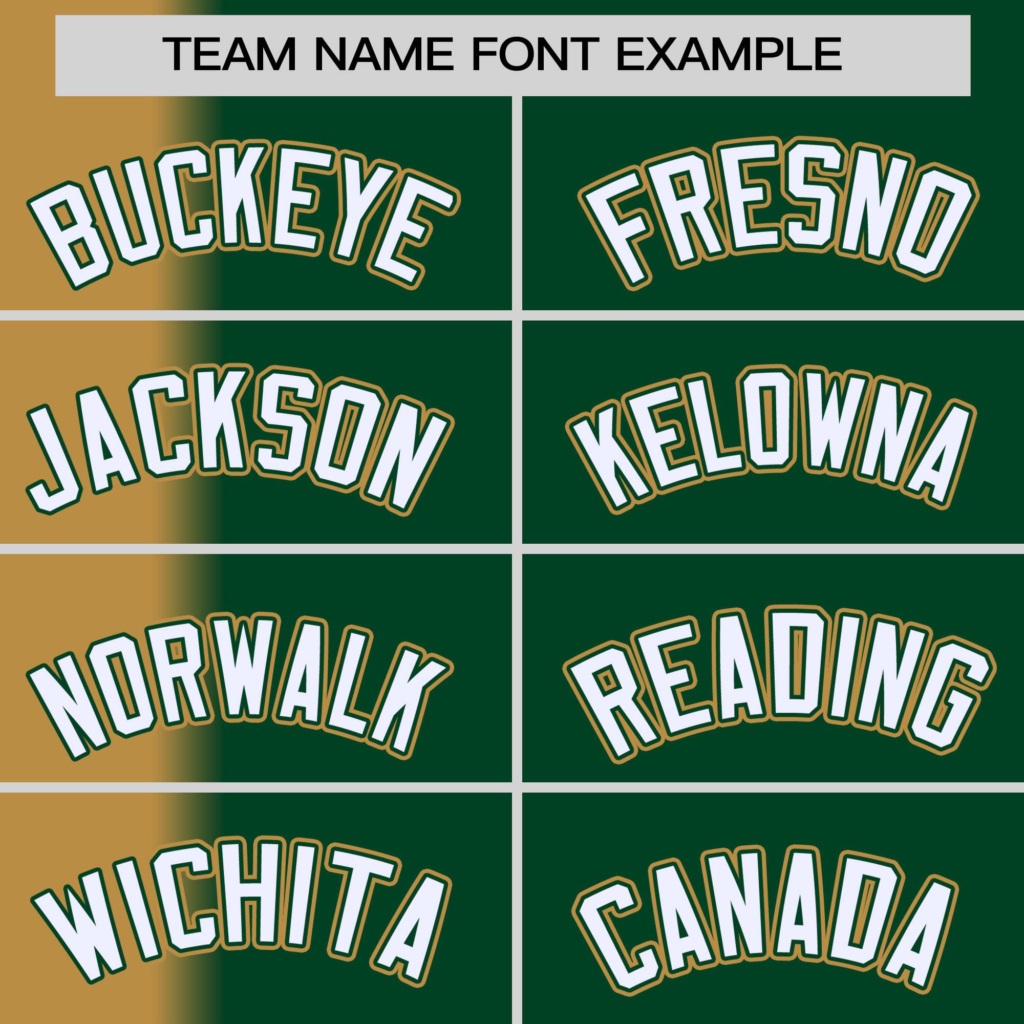 Custom Green Old Gold Pinstripe Personalized Gradient Authentic Baseball Jersey