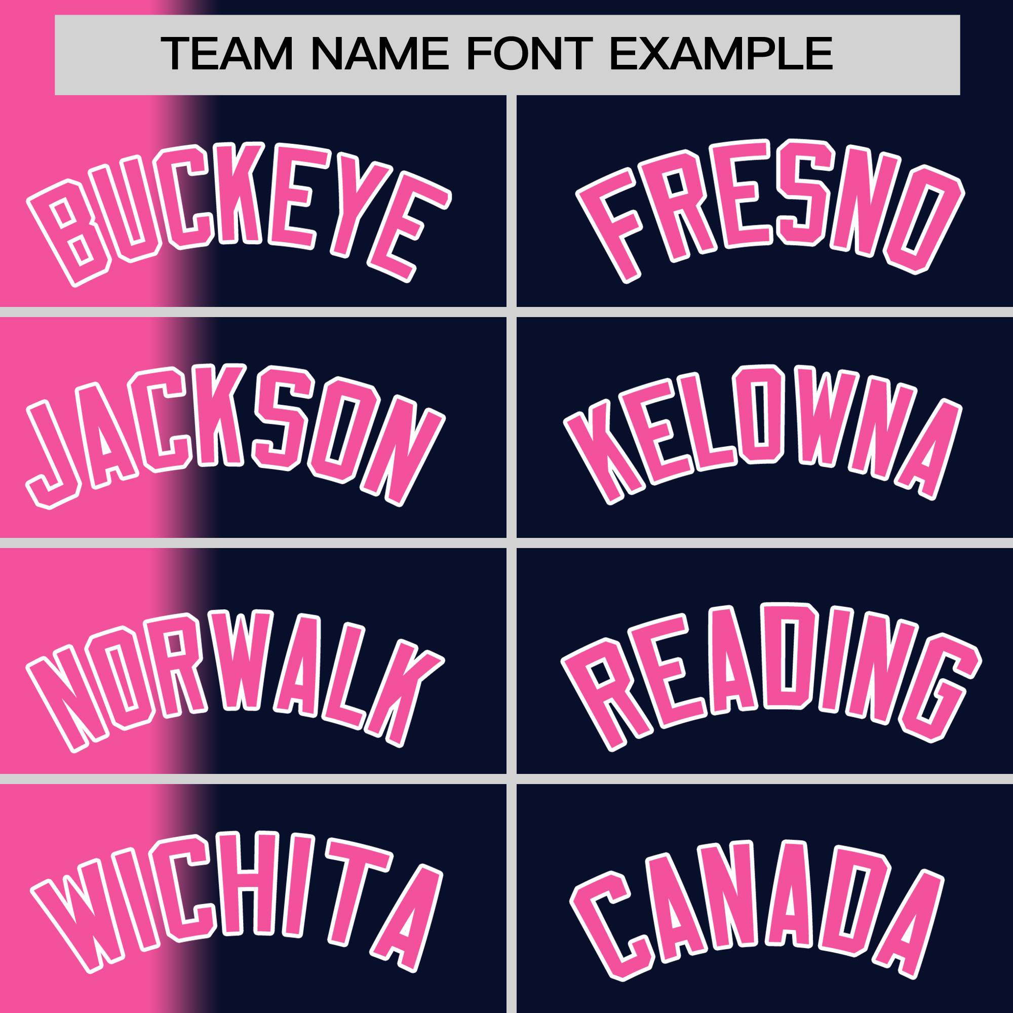 Custom Navy Pink Pinstripe Personalized Gradient Authentic Baseball Jersey