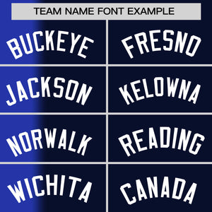 Custom Navy Royal Pinstripe Personalized Gradient Authentic Baseball Jersey