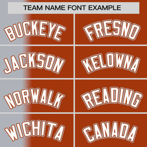 Custom Texas Orange Gray Pinstripe Personalized Gradient Authentic Baseball Jersey