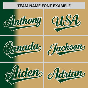 Custom Khaki Green Pinstripe Personalized Gradient Authentic Baseball Jersey