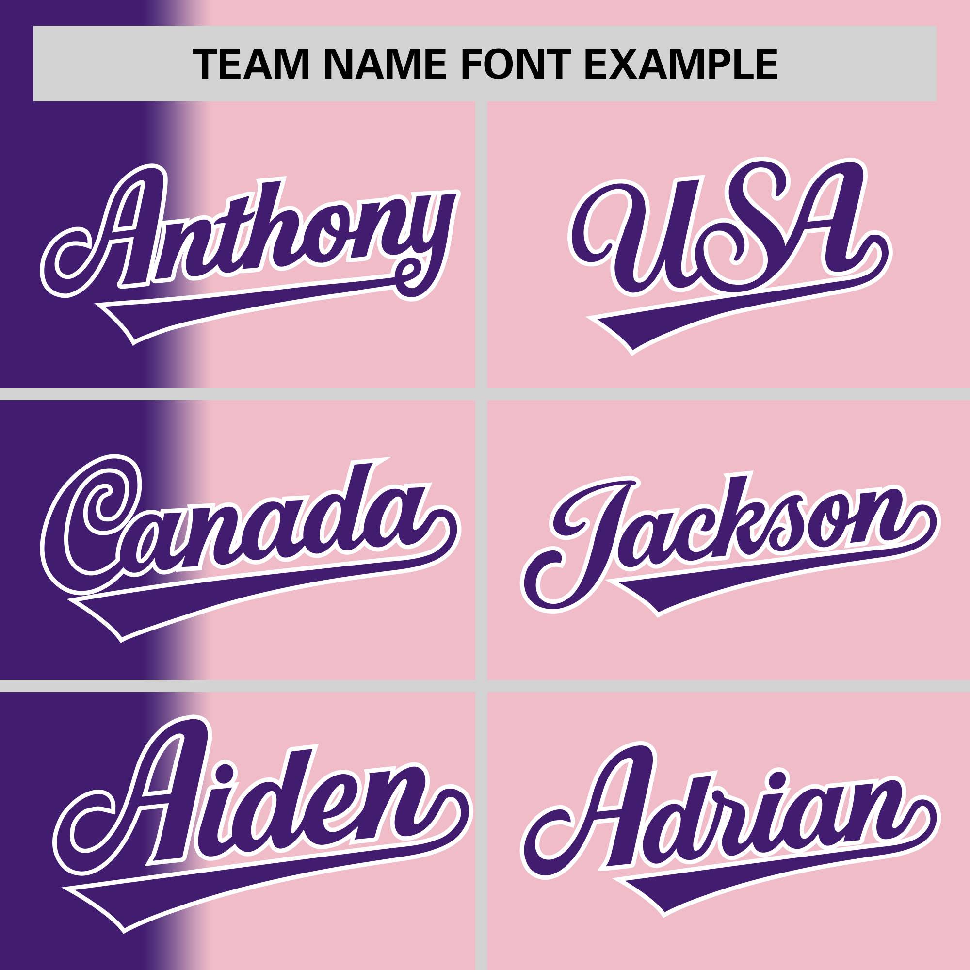 Custom Light Pink Purple Pinstripe Personalized Gradient Authentic Baseball Jersey