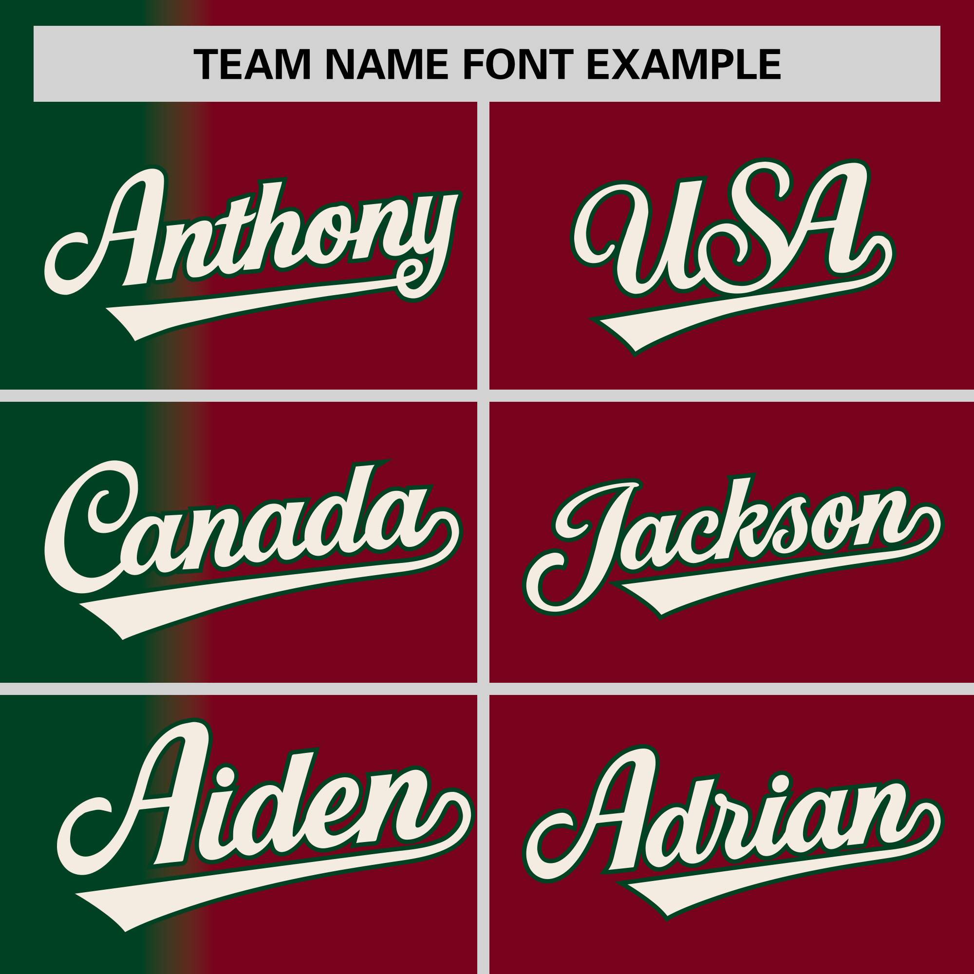 Custom Crimson Green Pinstripe Personalized Gradient Authentic Baseball Jersey