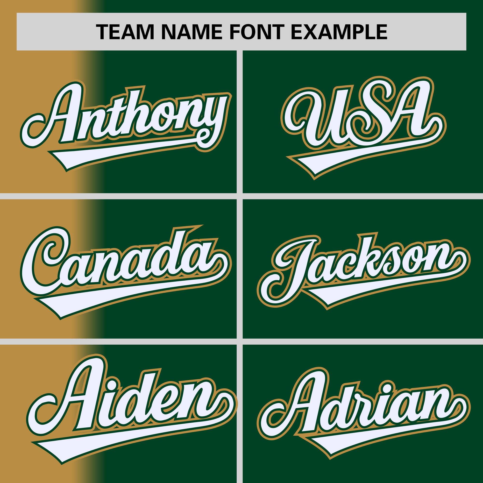 Custom Green Old Gold Pinstripe Personalized Gradient Authentic Baseball Jersey