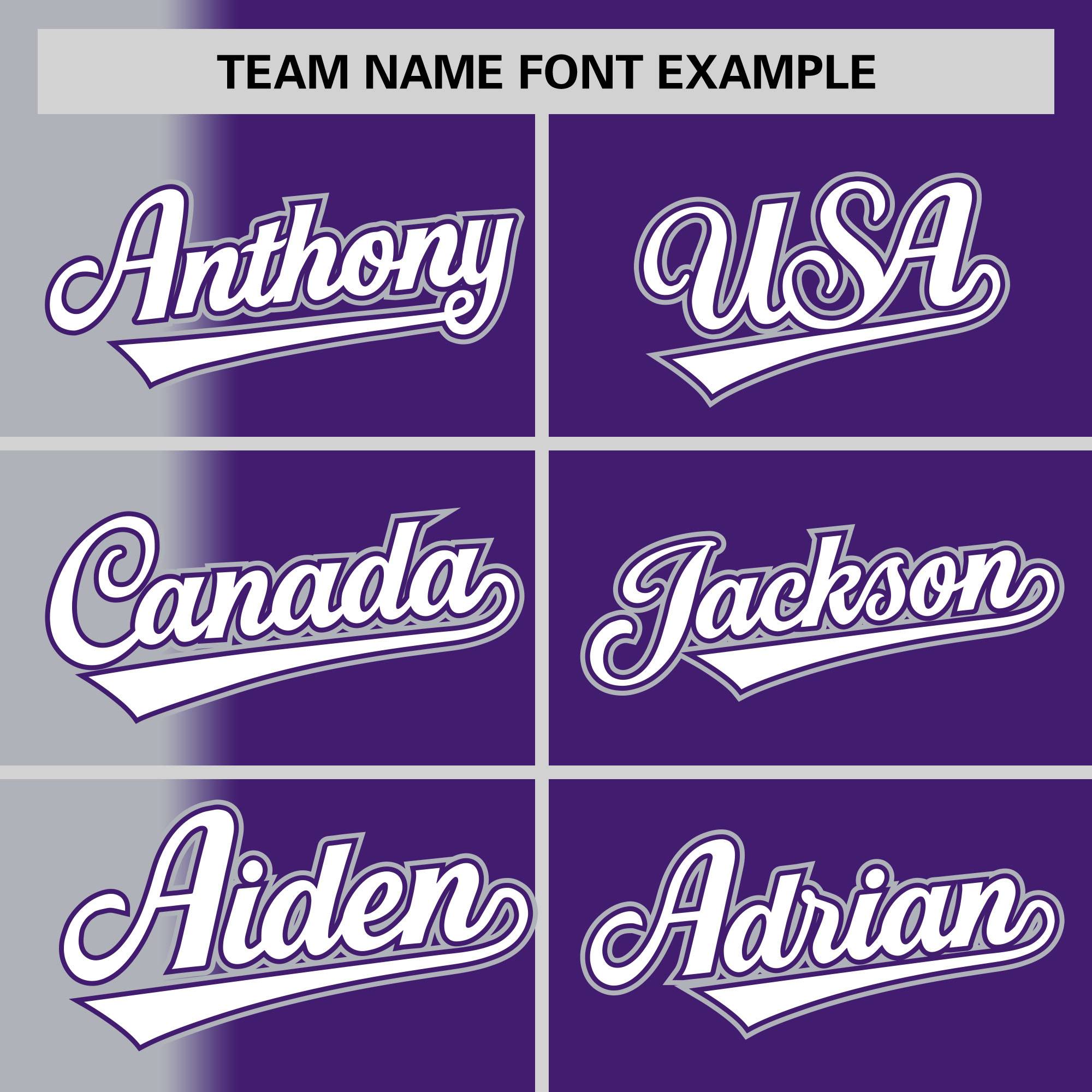 Custom Purple Gray Pinstripe Personalized Gradient Authentic Baseball Jersey