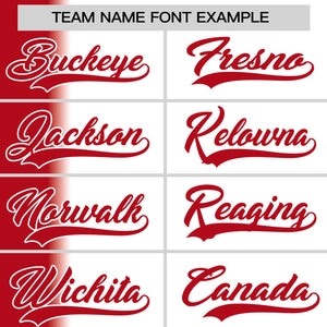 Custom White Red Pinstripe Personalized Gradient Authentic Baseball Jersey