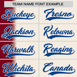 Custom Cream Crimson Pinstripe Personalized Gradient Authentic Baseball Jersey