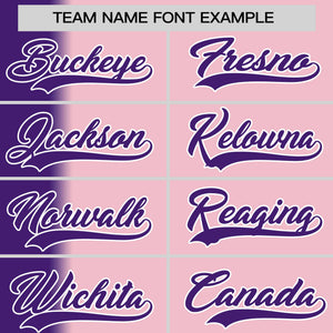 Custom Light Pink Purple Pinstripe Personalized Gradient Authentic Baseball Jersey