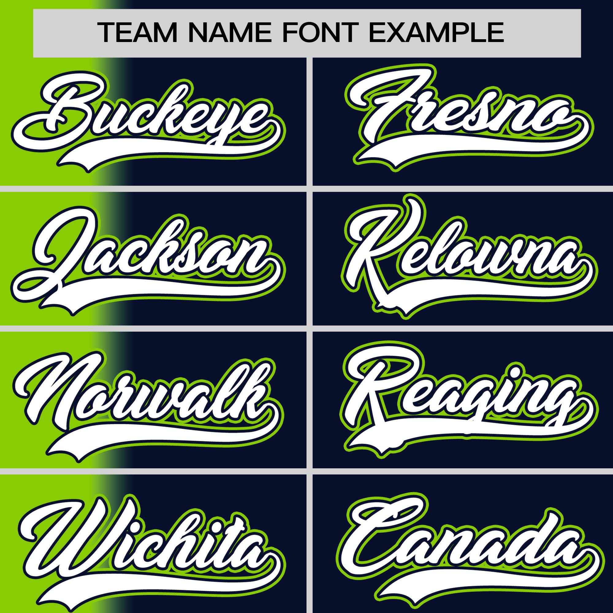 Custom Navy Neon Green Pinstripe Personalized Gradient Authentic Baseball Jersey