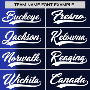 Custom Navy Royal Pinstripe Personalized Gradient Authentic Baseball Jersey