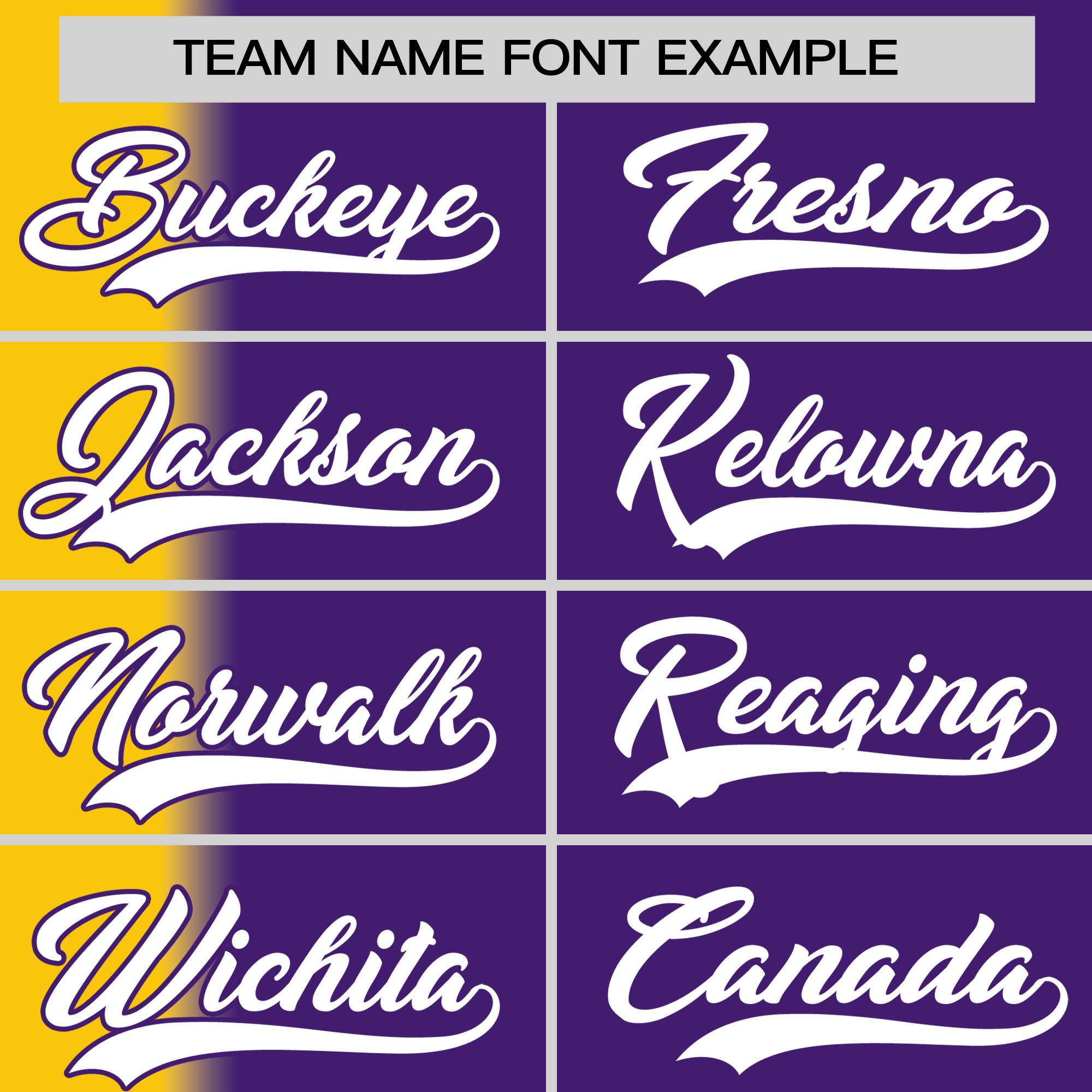 Custom Purple Gold Pinstripe Personalized Gradient Authentic Baseball Jersey