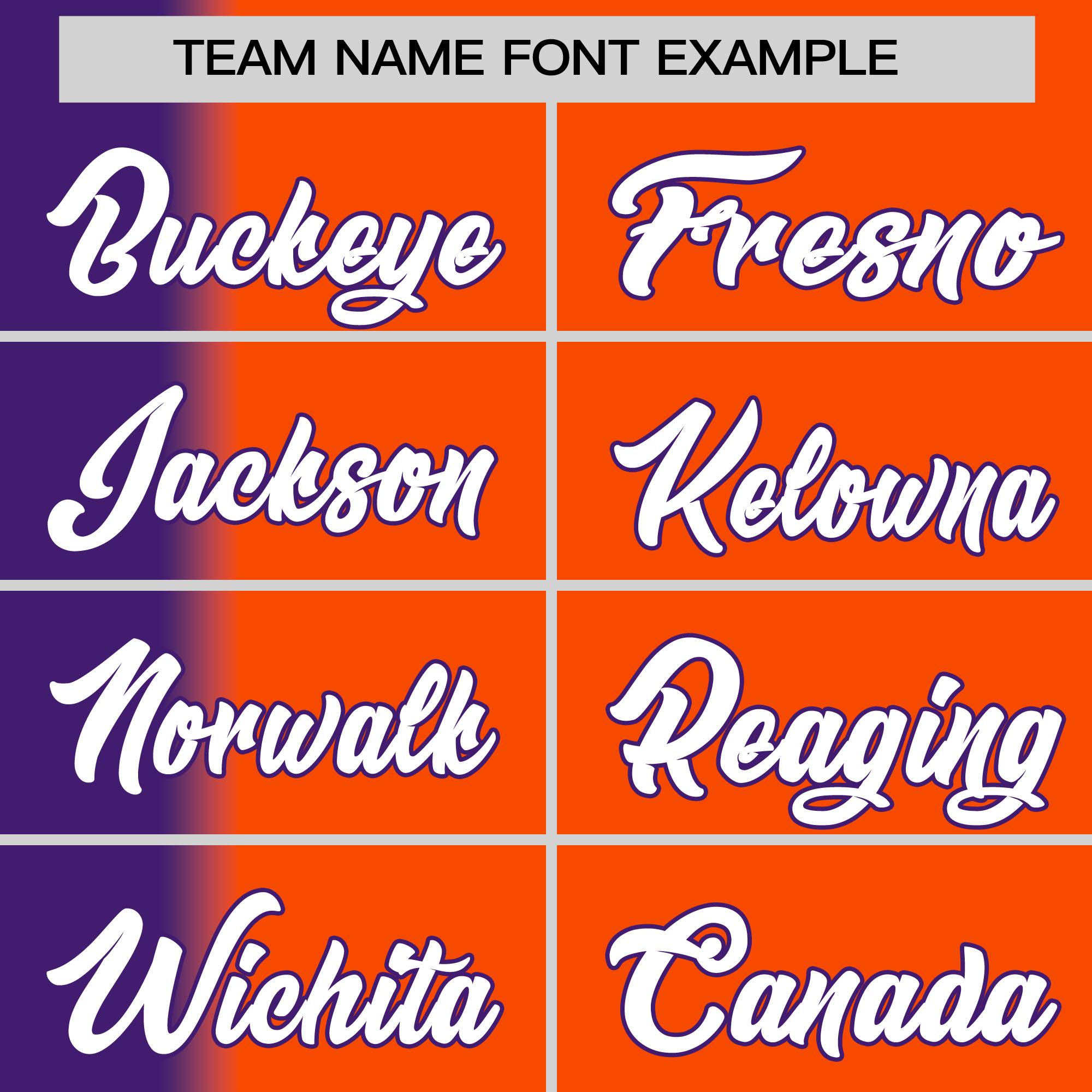 Custom Orange Purple Pinstripe Personalized Gradient Authentic Baseball Jersey